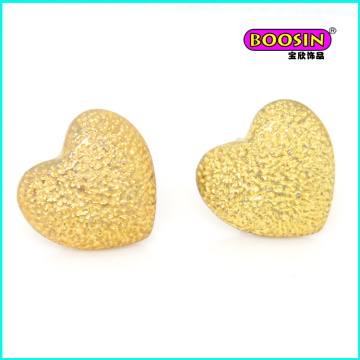 Boucle d&#39;oreille en or de coeur de mode de gros fait sur commande de haute qualité